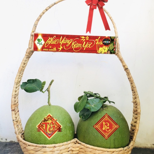 Giỏ đựng bưởi quà tặng