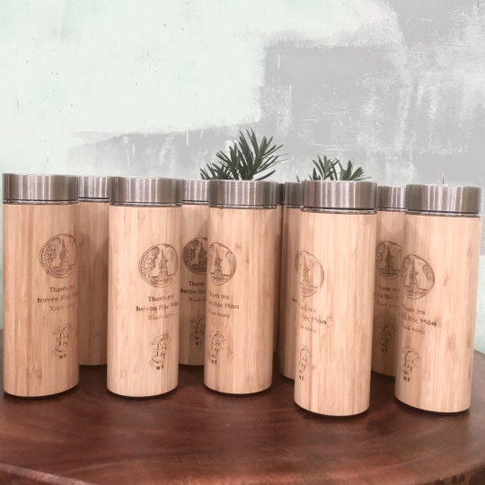 Bình giữ nhiệt tre