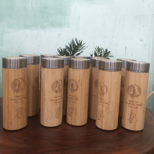 Bình giữ nhiệt tre