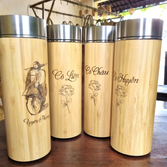 Bình giữ nhiệt tre
